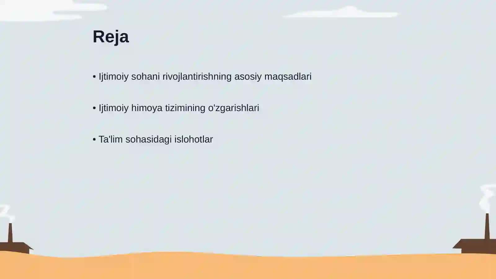 Ijtimoiy sohani rivojlantirish 2
