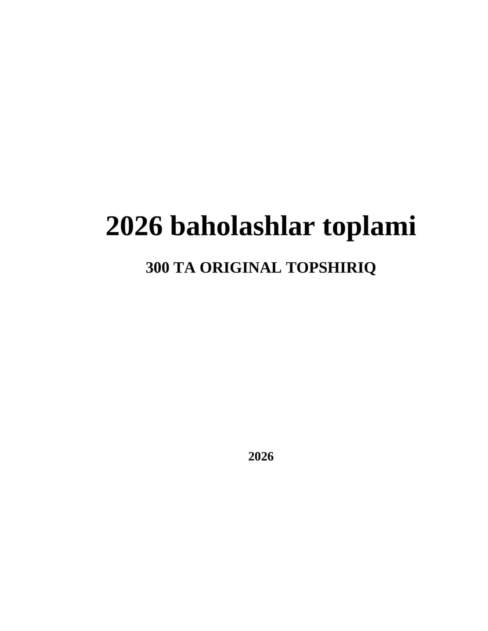 2026 topshiriqlar 2