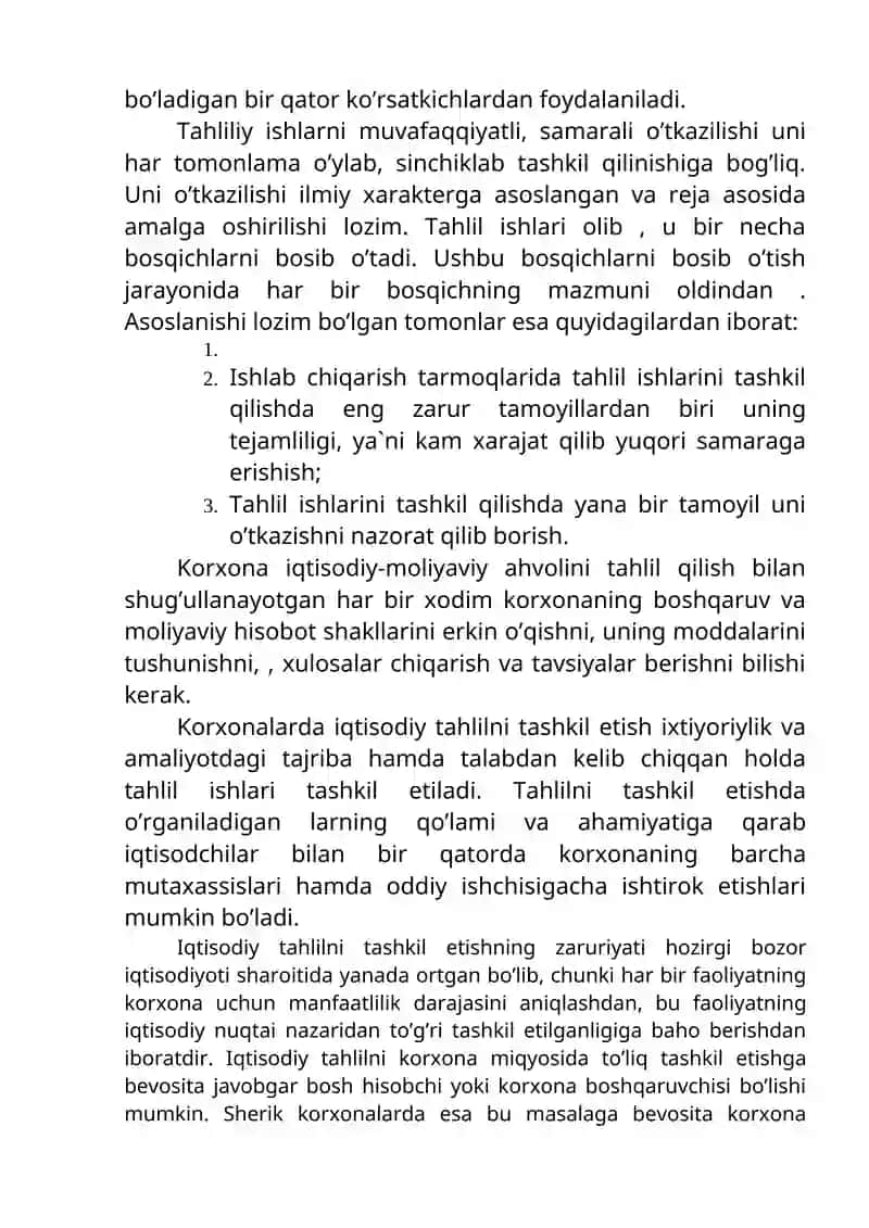 Iqtisodiy Tahlil ishlari 2