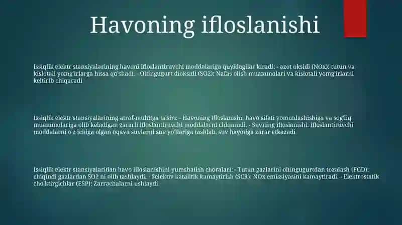 Issiqlik Elektrastansiyalarining Tashqi Muxitga Tasiri 2