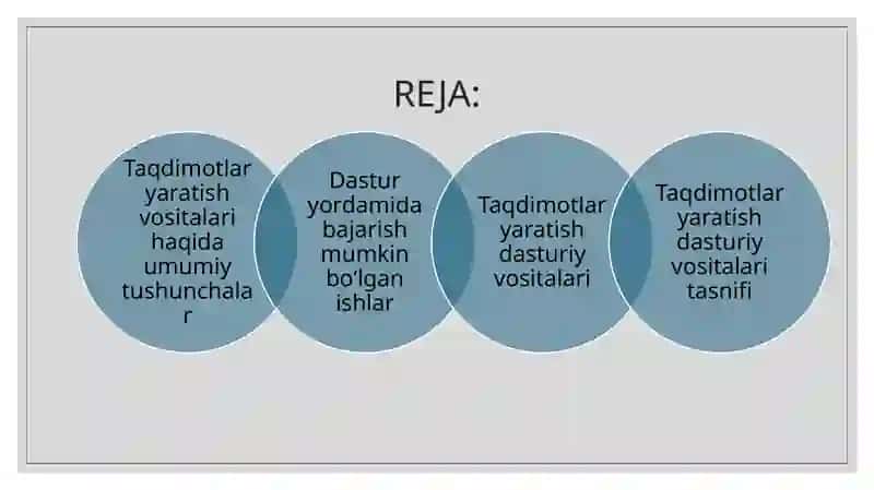 Taqdimotlar yaratishning instrumental vositalari. 2