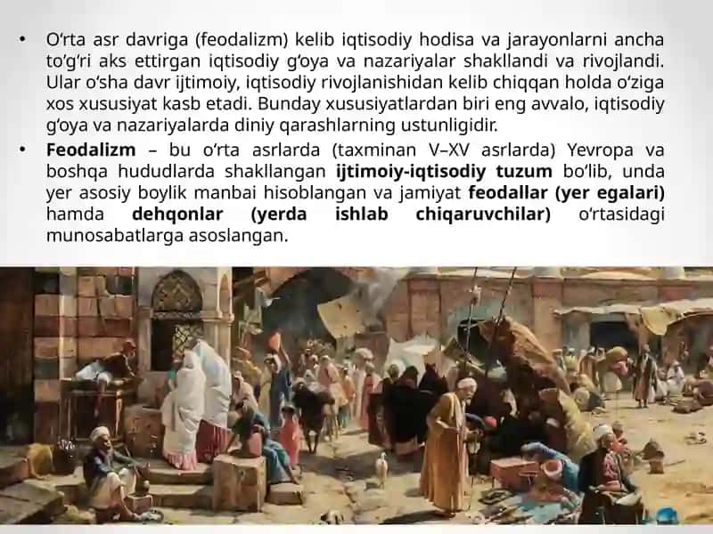 O’rta asr iqtisodiy tafakkuri 2