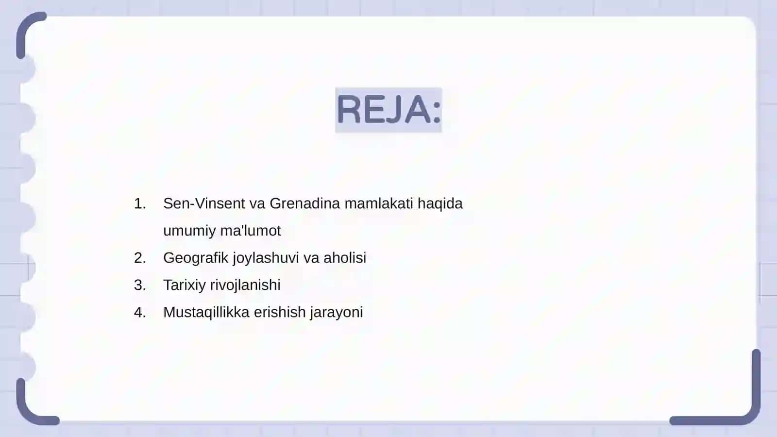 Sen-Vinsent va Grenadina mamlakati haqida umumiy ma'lumot 2