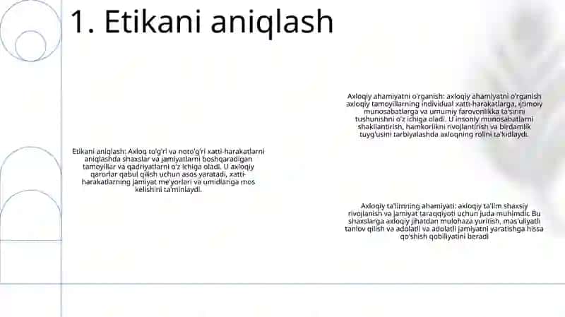 Etikaning Mohiyati Va Ahamiyatini Õrganish 2