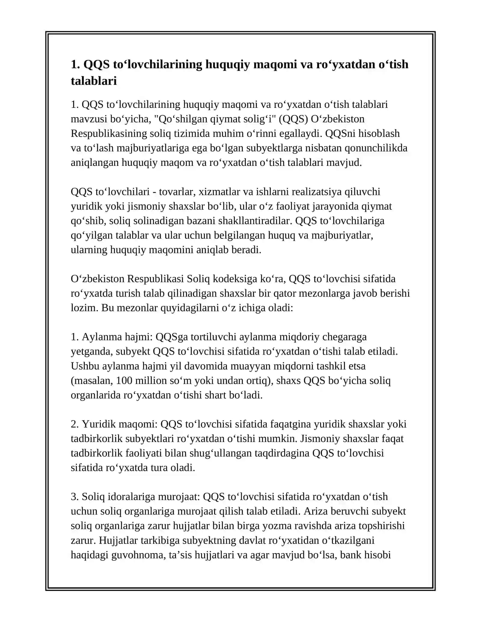 QOSHILGAN QIYMAT SOLIGʻI TOLOVCHILARI 2
