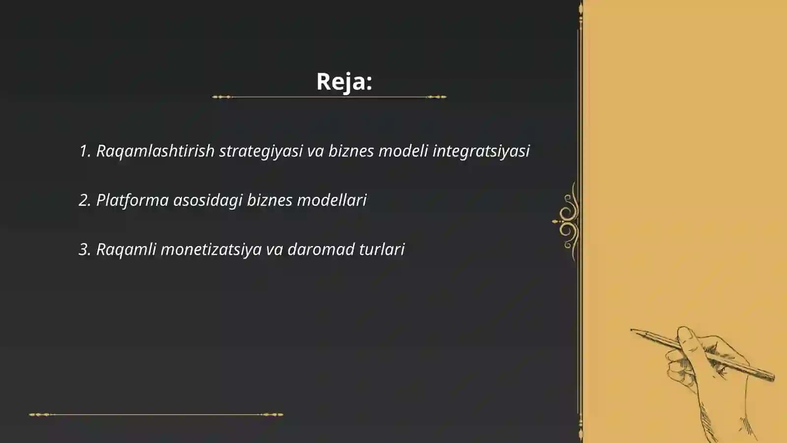 Biznes modellarini raqamlashtirish 2