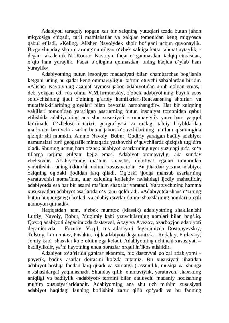 Adabiyotshunoslik – Adabiyot Haqidagi Fan 2