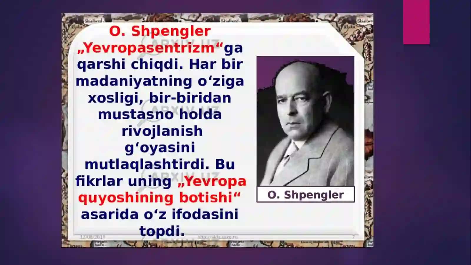 Osvald Shpenglerning “Yevropa quyoshining so'nishi” asari 2