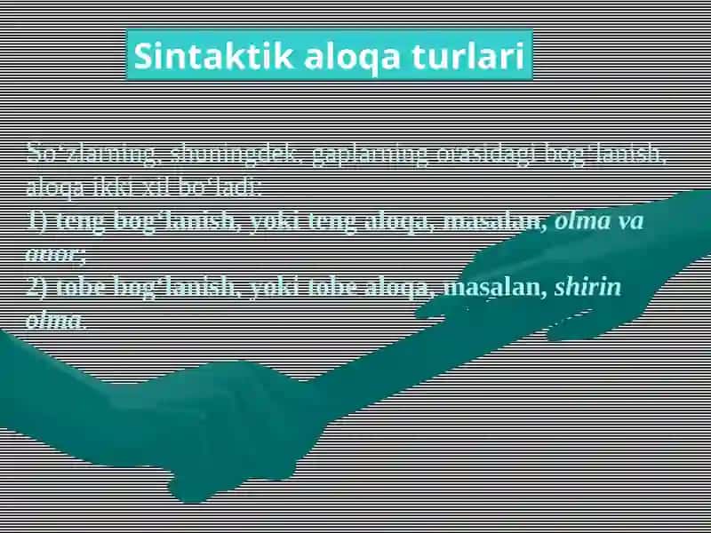SO‘Z BIRIKMASI VA ULARNING TASNIFI 2