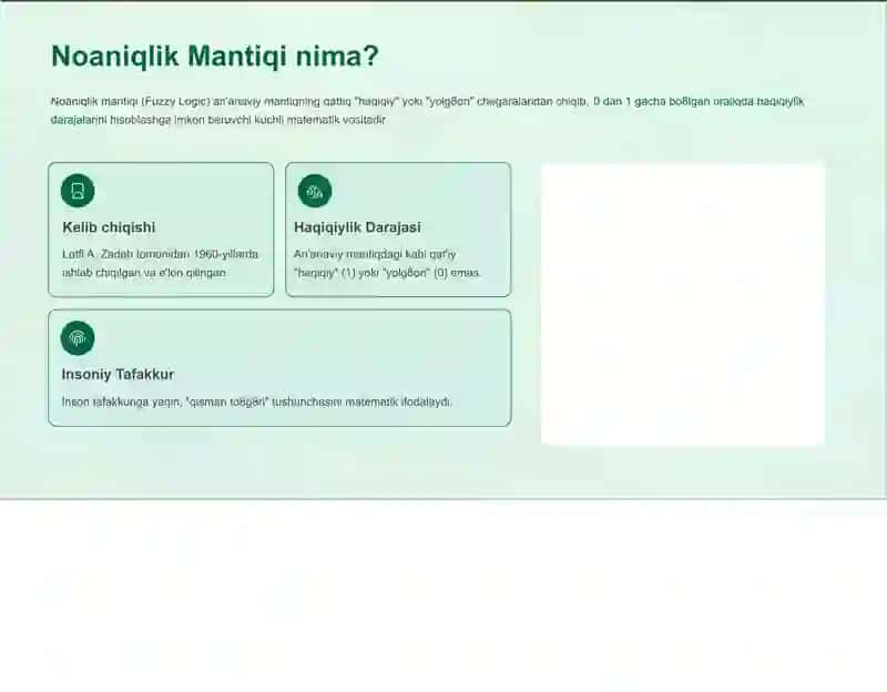 Noaniqlik Mantiqi (Fuzzy Logic) 2