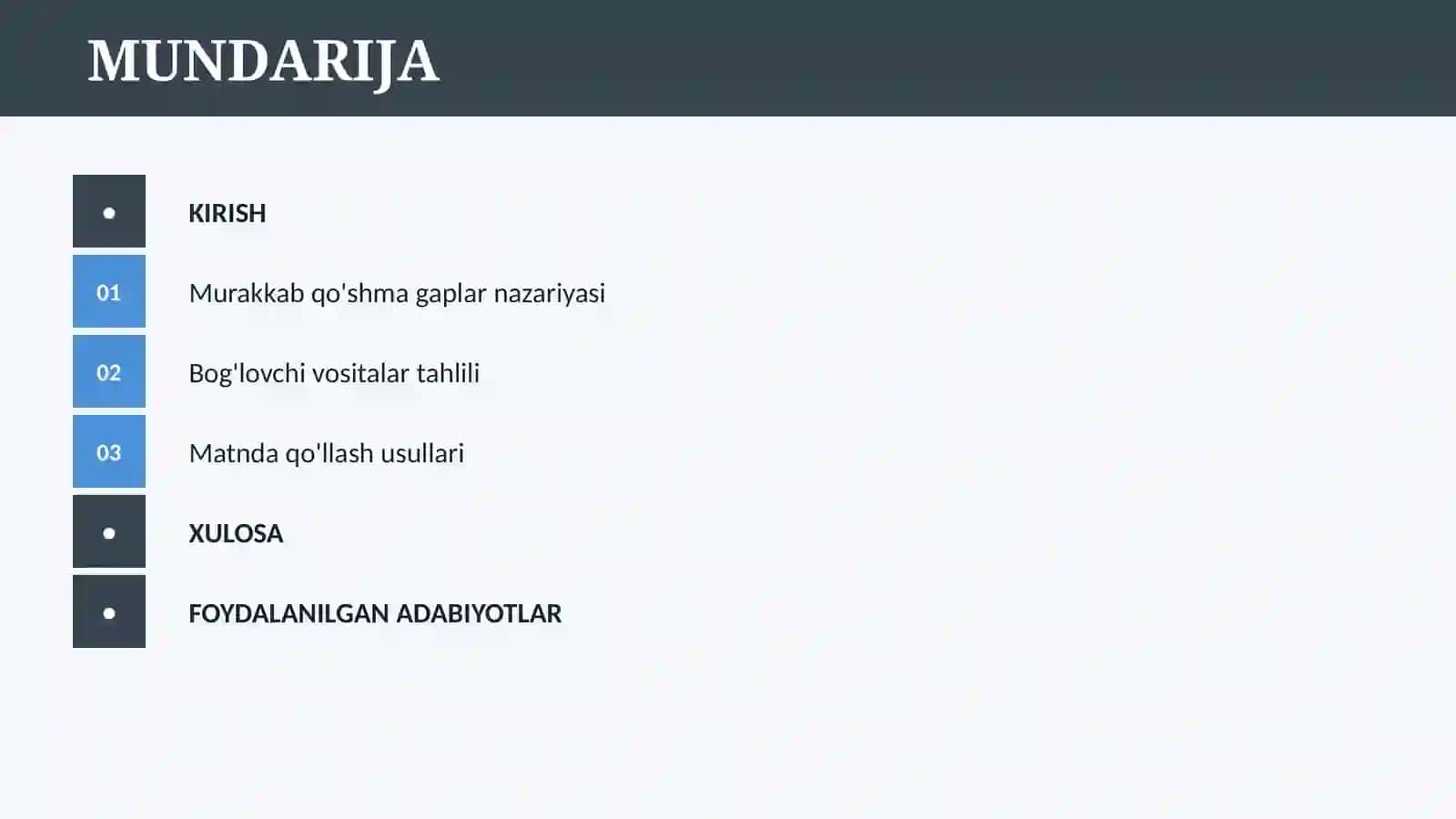 MURAKKAB QO'SHMA GAPLAR 2