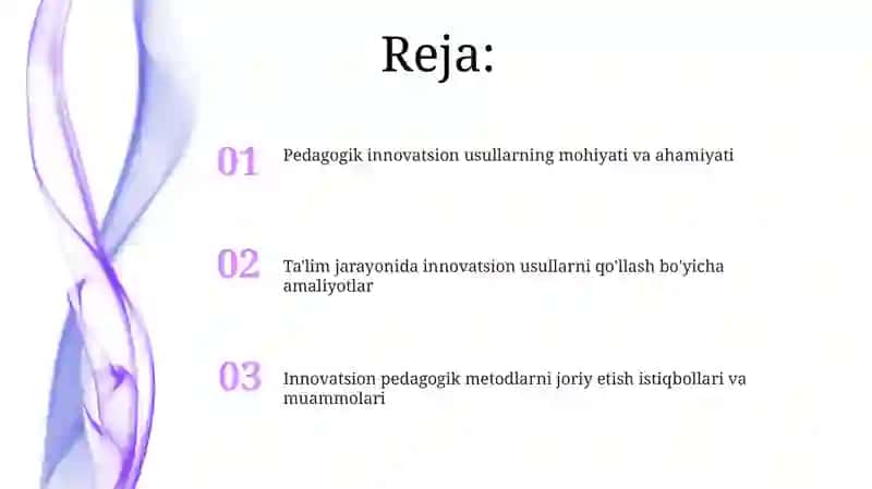 Pedagogik innovatsion usullarni qo'llash 2