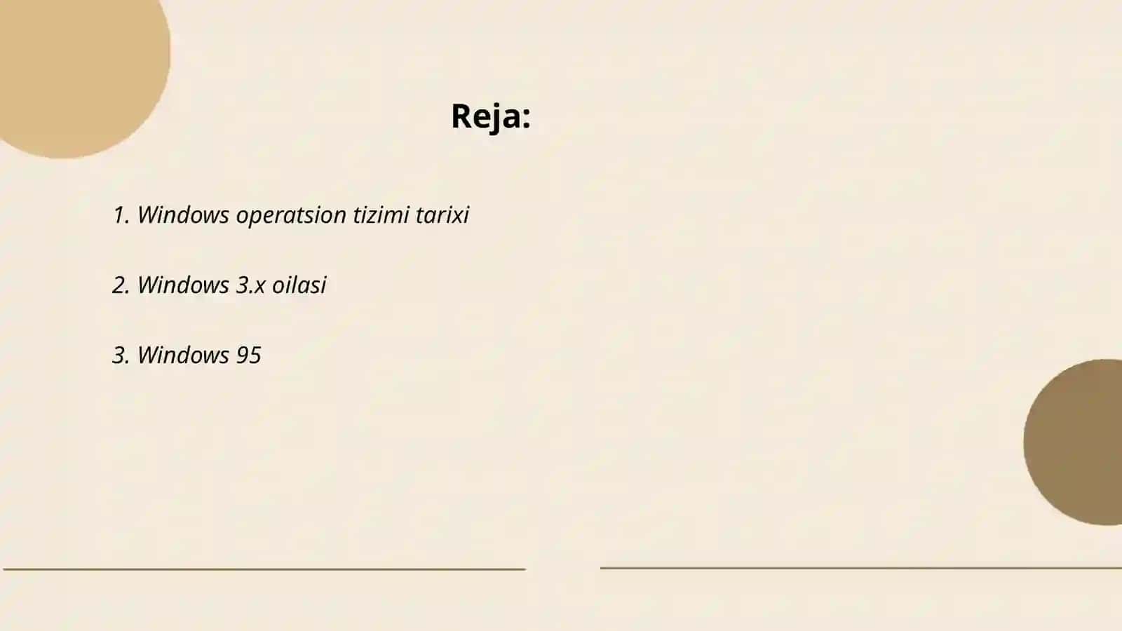 Windows operatsion tizimlari va ularning turlari 2