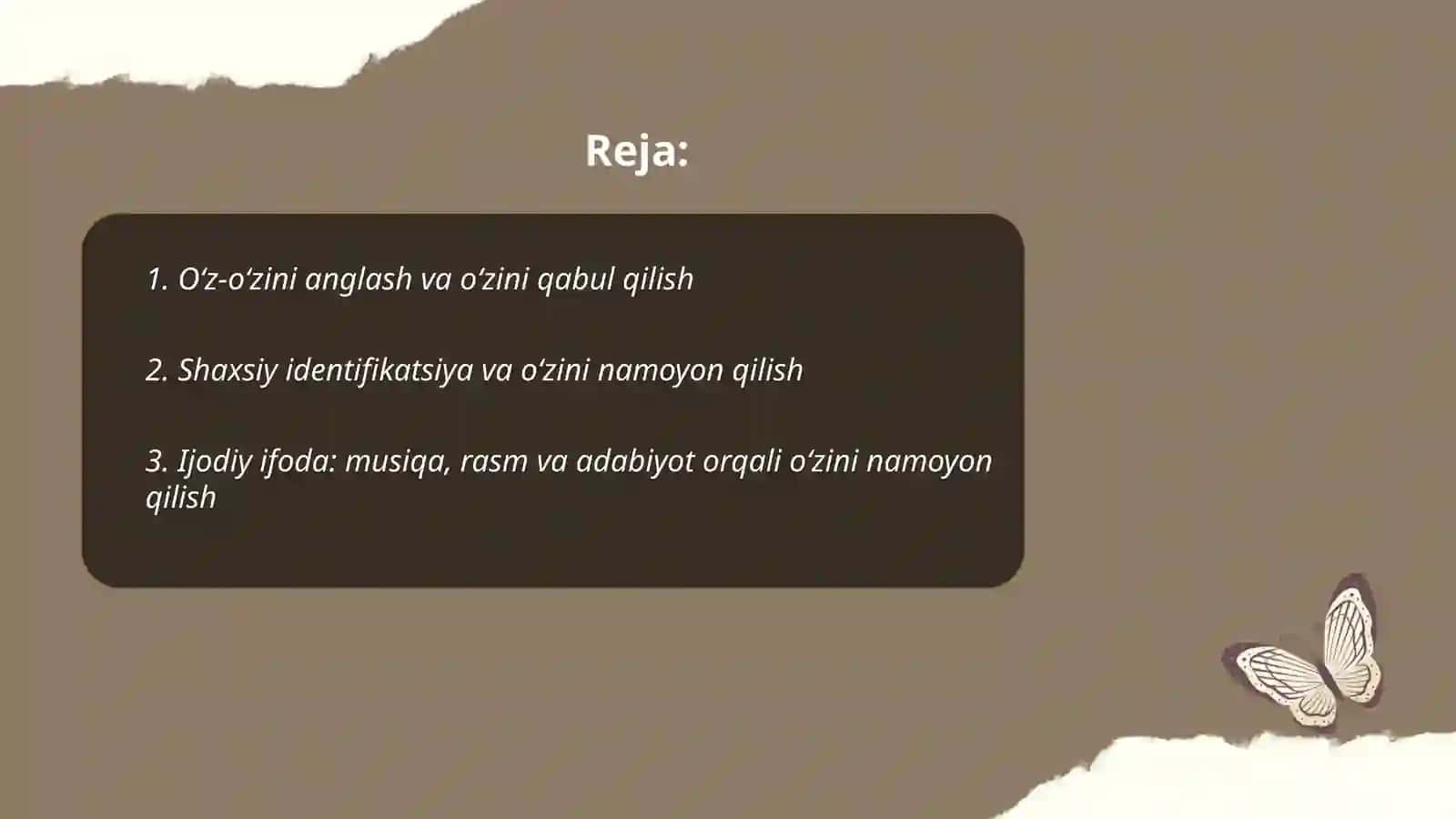 Oʻz-oʻzini namoyon qilish 2