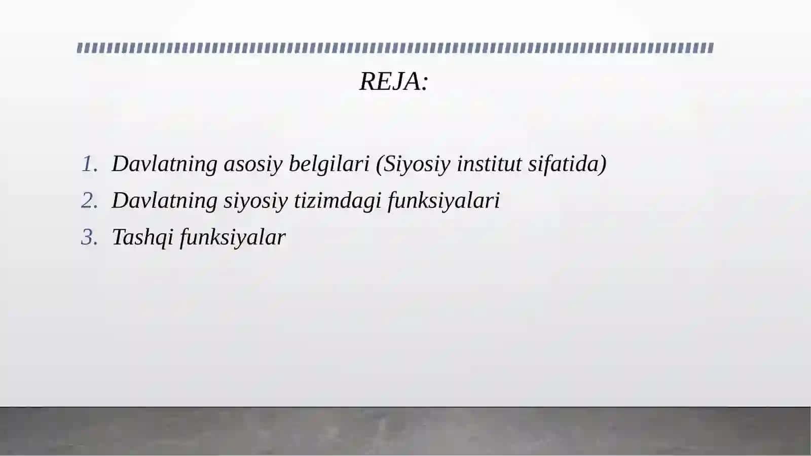 Davlat siyosiy institut sifatida 2