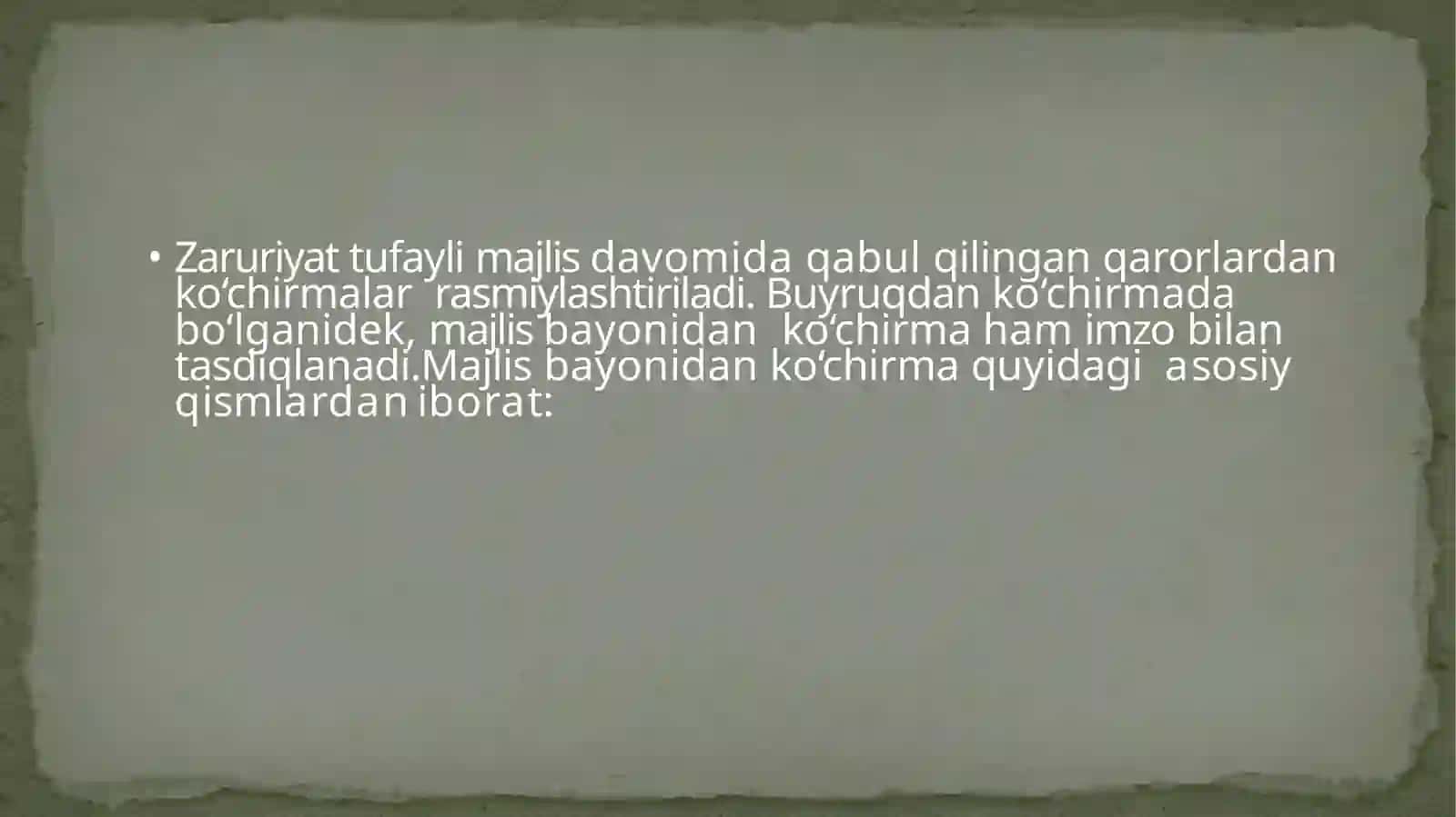 MAJLIS  BAYONI VA MAJLIS  BAYONIDAN KO‘CHIRMA 2