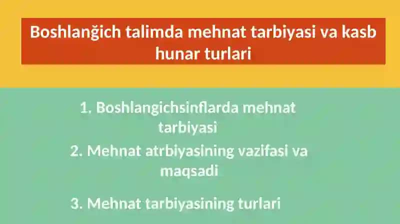 Mehnat Tarbiyasi 2