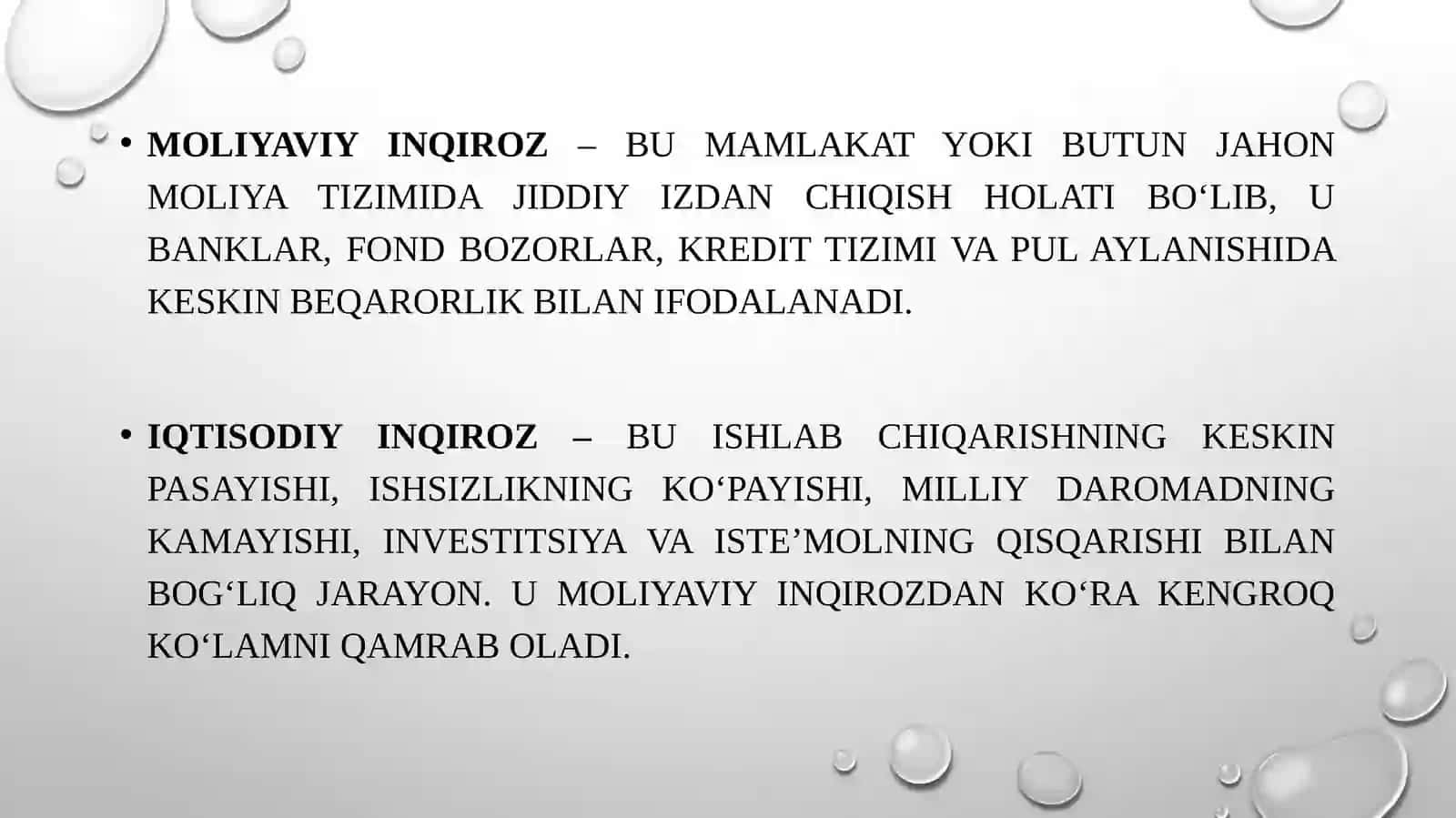 Moliyaviy va iqtisodiy inqiroz 2