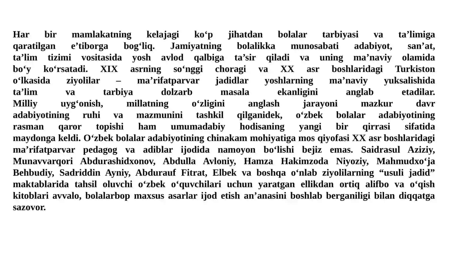 O‘zbek bolalar adabiyoti 2