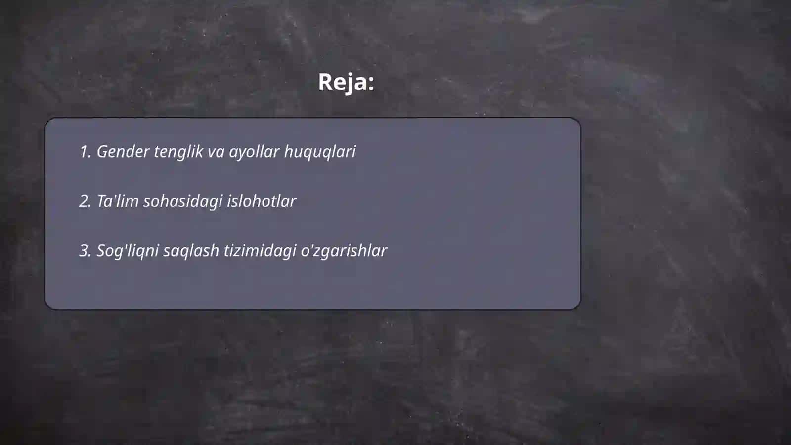 O'zbekistonda ijtimoiy o'zgarishlar 2
