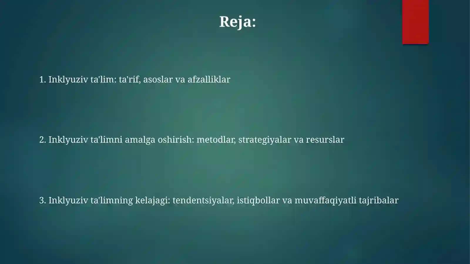 Inklyuziv ta’lim - dunyoqarash va ta’limiy konsepsiya sifatida 2