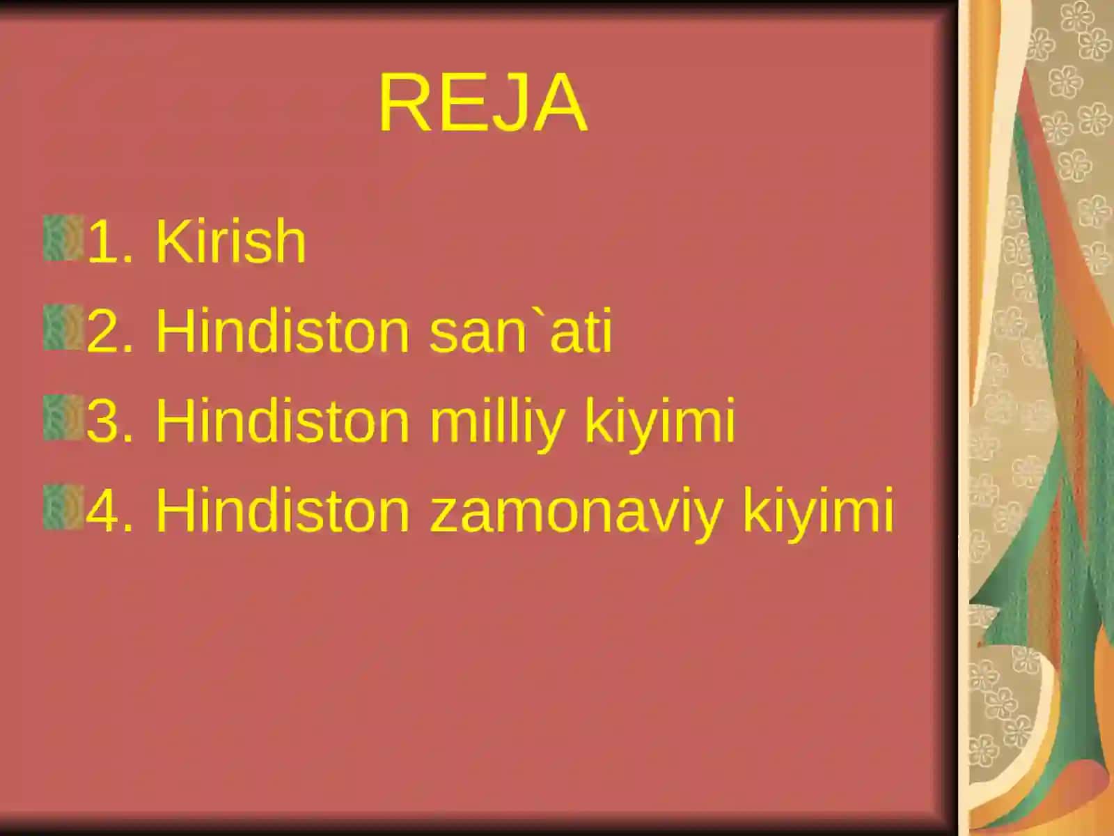 Hindiston kostyumi va san`ati 2