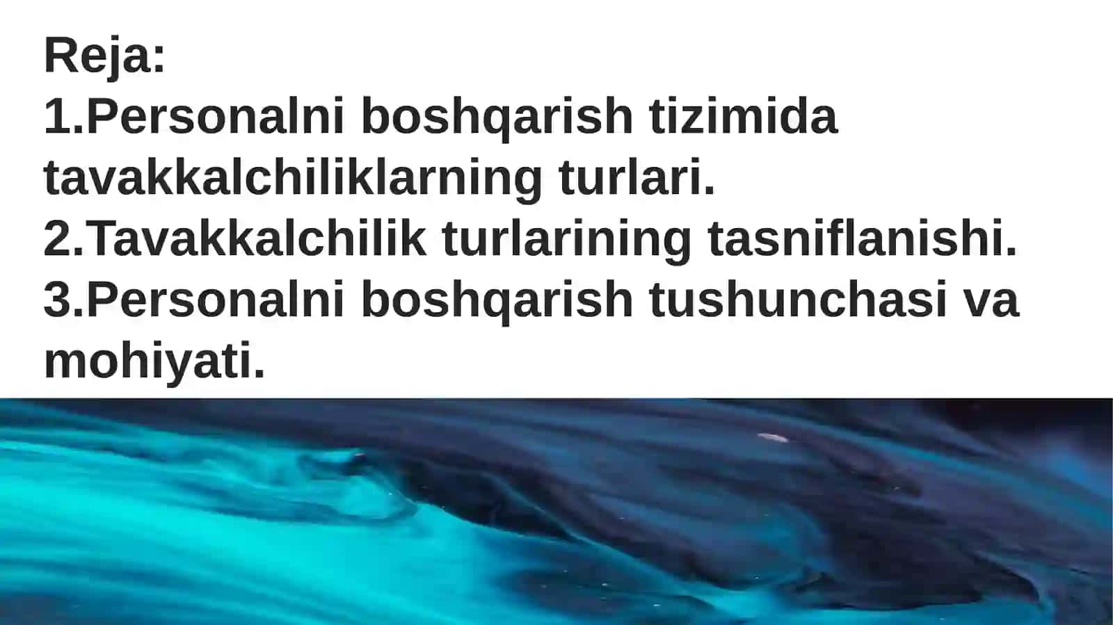 Personalni boshqarish tizimida tavakkalchilik 2