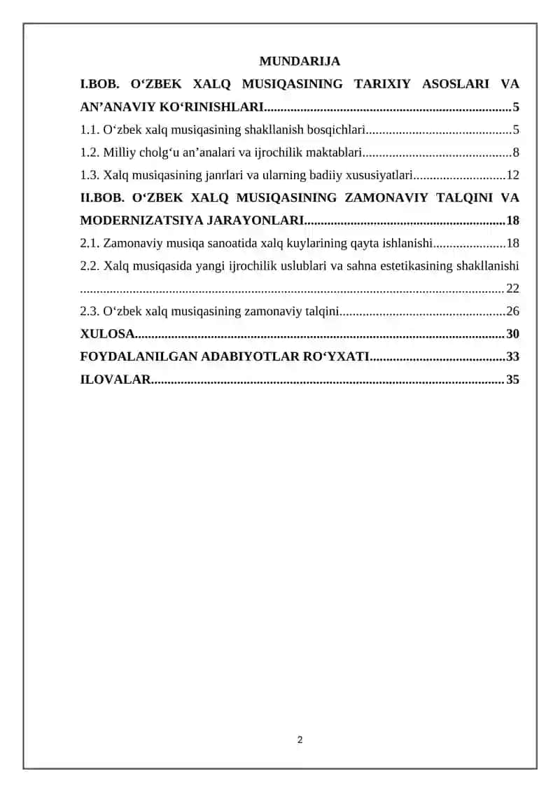 O’zbek xalq musiqasining zamonaviy talqini 2