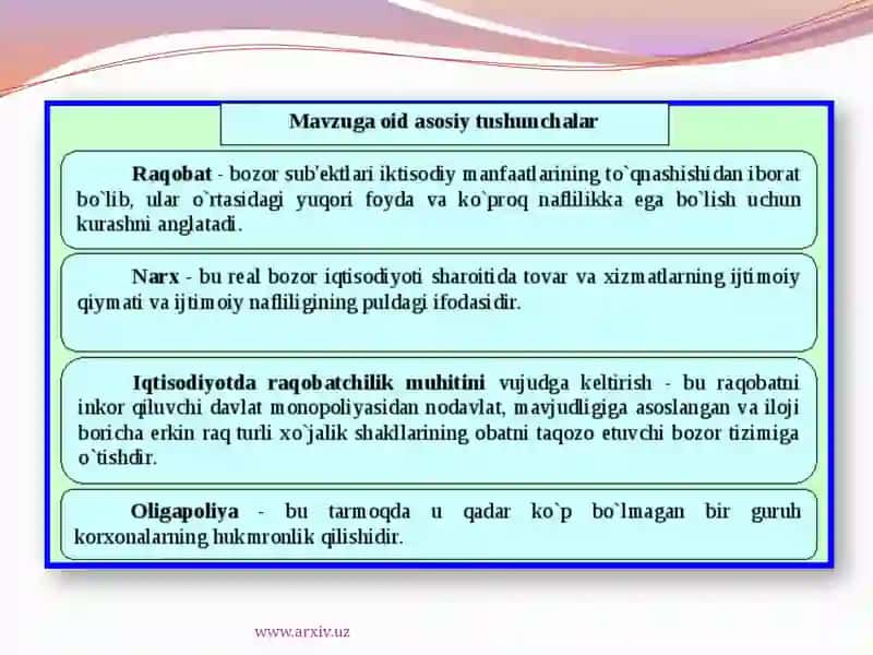MONOPOLISTIK RAQOBAT VA OLIGOPOLIYA 2