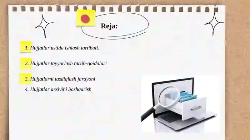 Hujjatlar ustida ishlash tartiboti 2