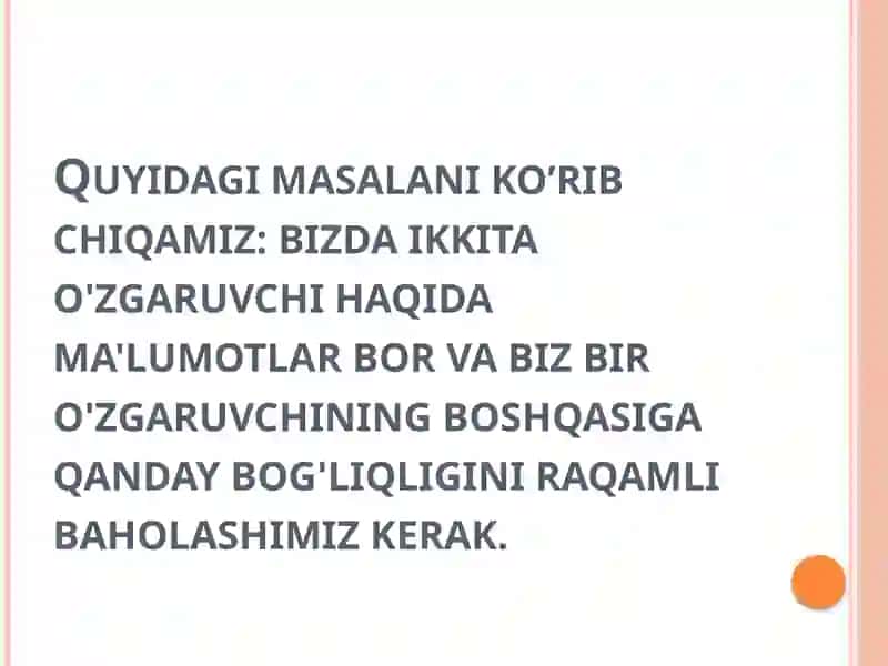 Juft regressiya modeli 2