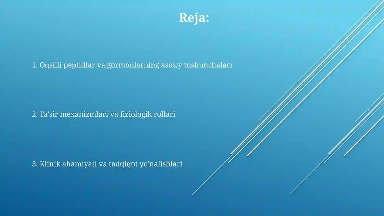 Oqsil tabiyatli peptid va garmonlar 2