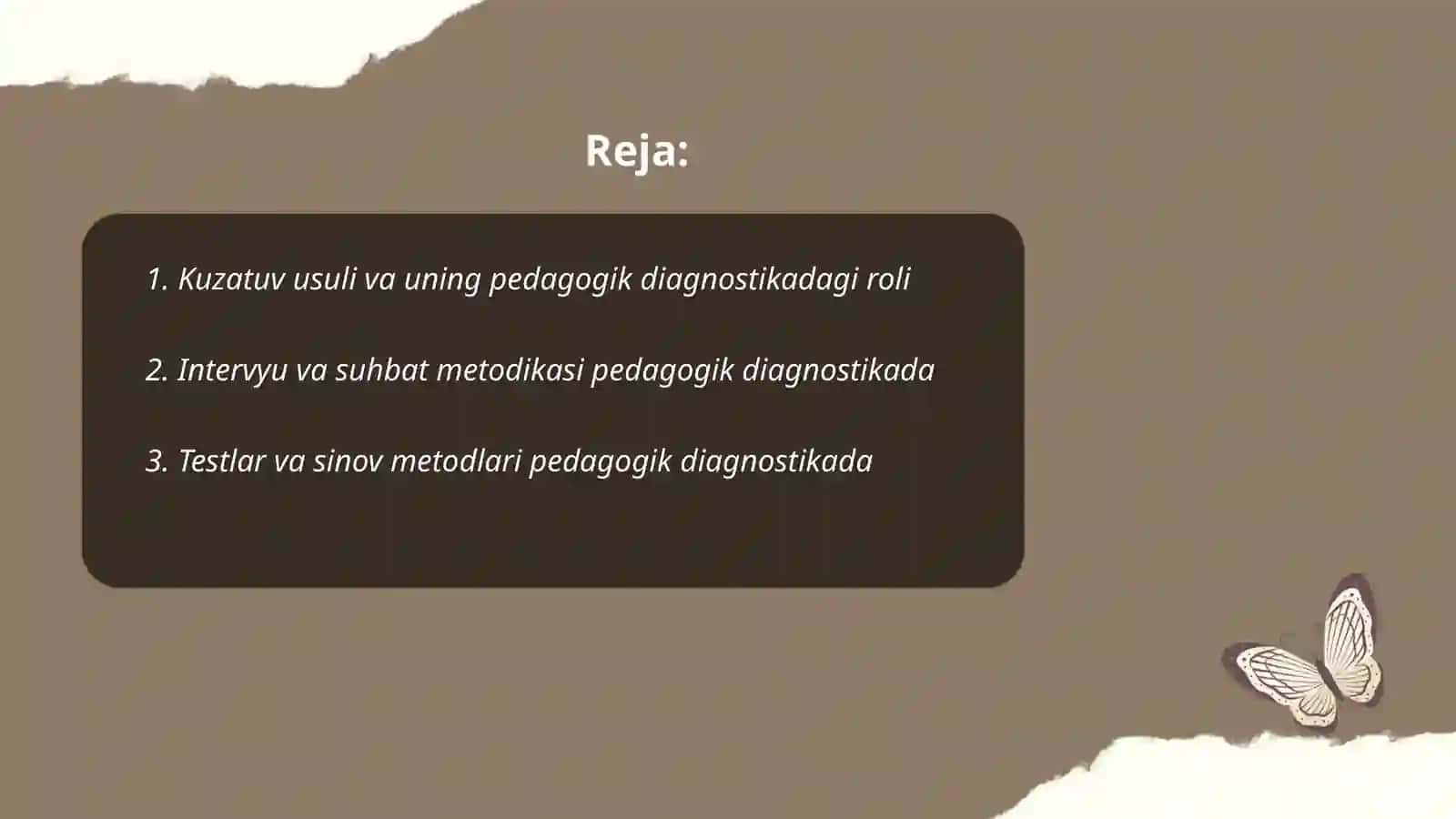 Pedagogik diagnostikaning umumiy metodlari 2