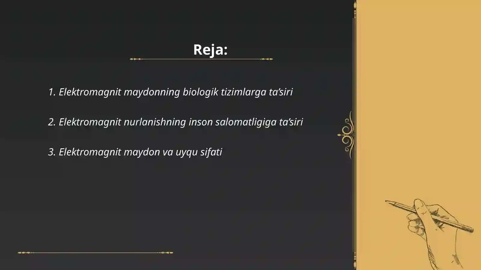 Elektromagnit maydonning ta’siri 2