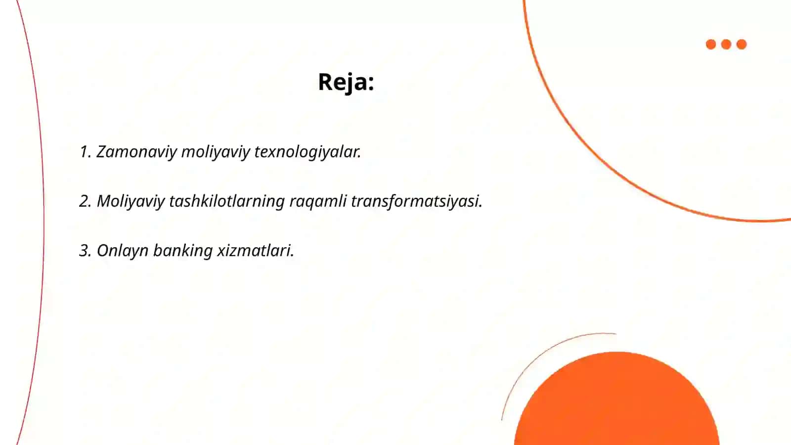 Zamonaviy moliyaviy texnologiyalar 2