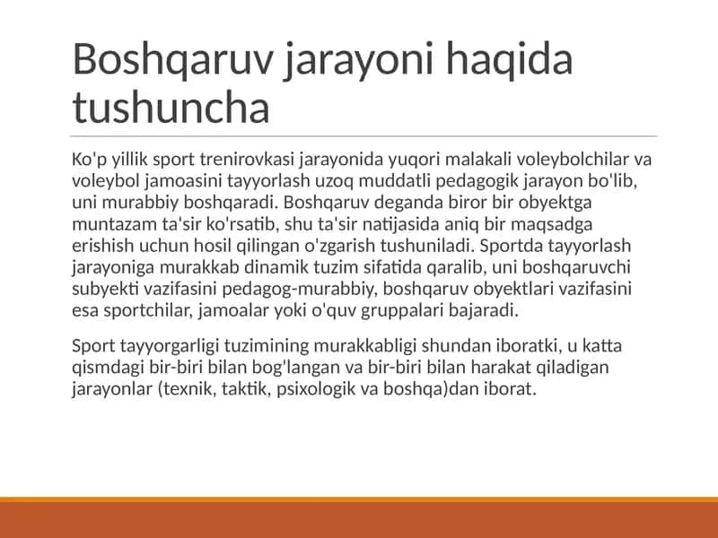Voleybolchilar tayyorlash jarayonini boshqarish 2