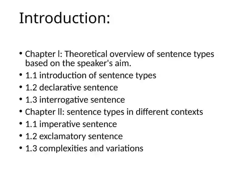 Types of the sentence according to the aim of the speaker 2