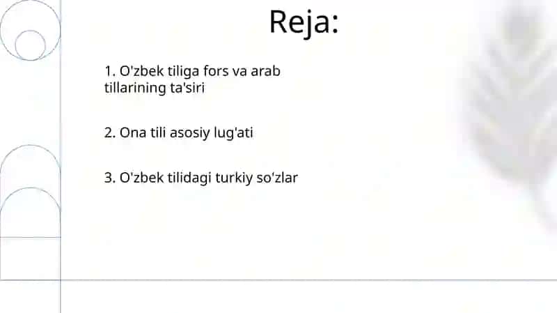 O'zbek tili leksikasida o'z va o'zlashgan qatlam 2