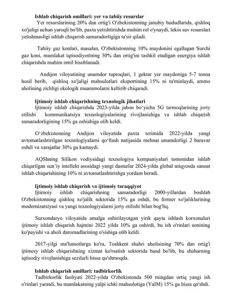 Ijtimоiy – iqtisоdiy jаrаyonlаr. 2