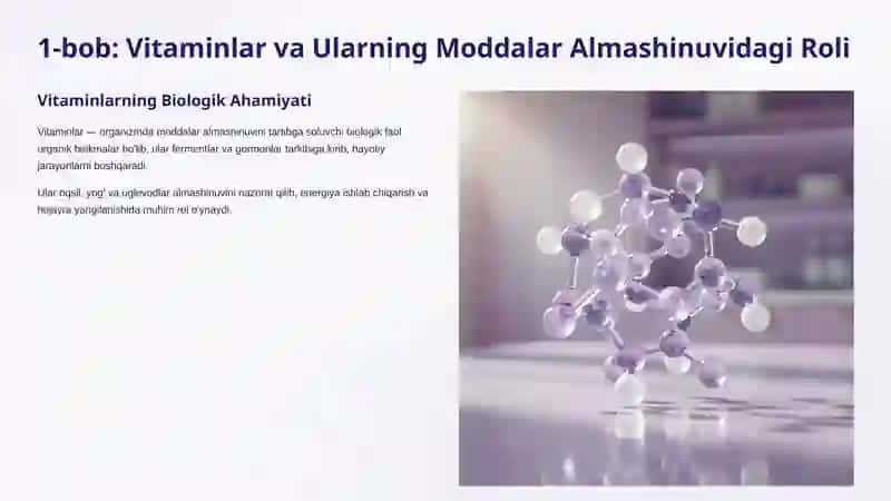 Gipovitaminoz va Gipervitaminozda Moddalar Almashinuvining Buzilishi 2