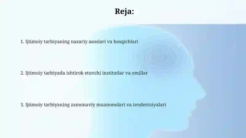Ijtimoiy tarbiyaning nazariy asoslari 2