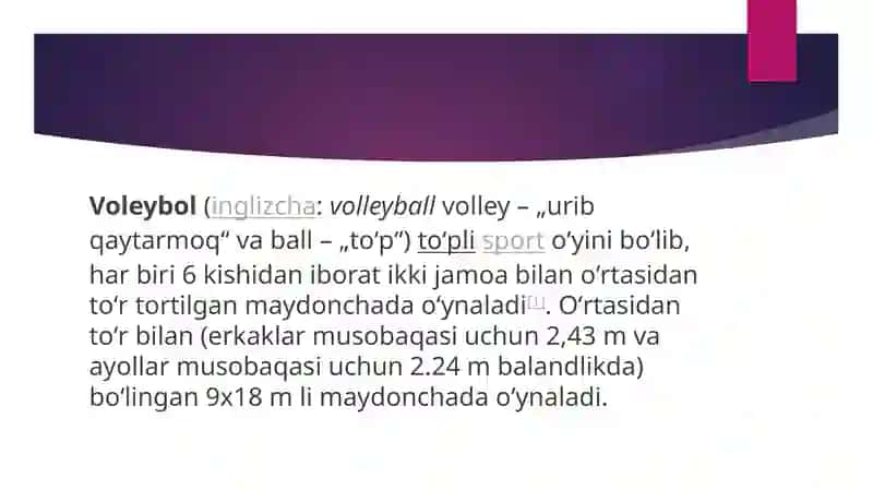 Voleybol o‘yin texnikasi va taktikasi 2