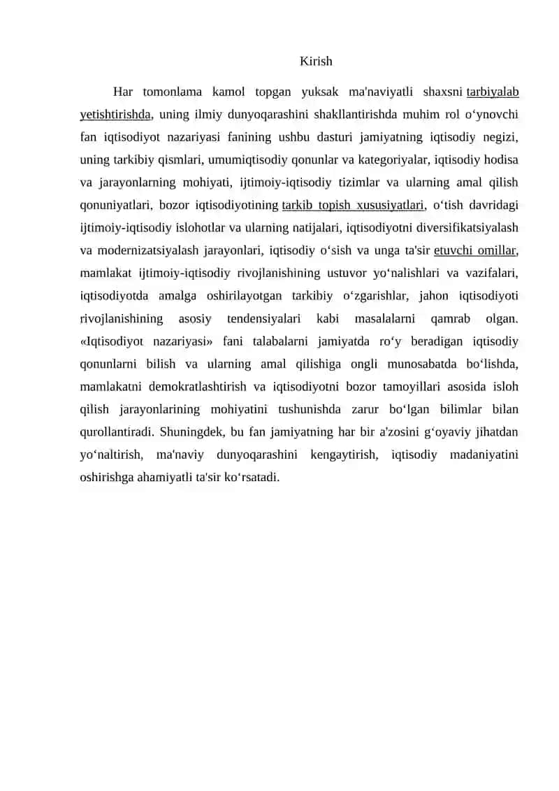 Iqtisodiyot nazariyasi 2