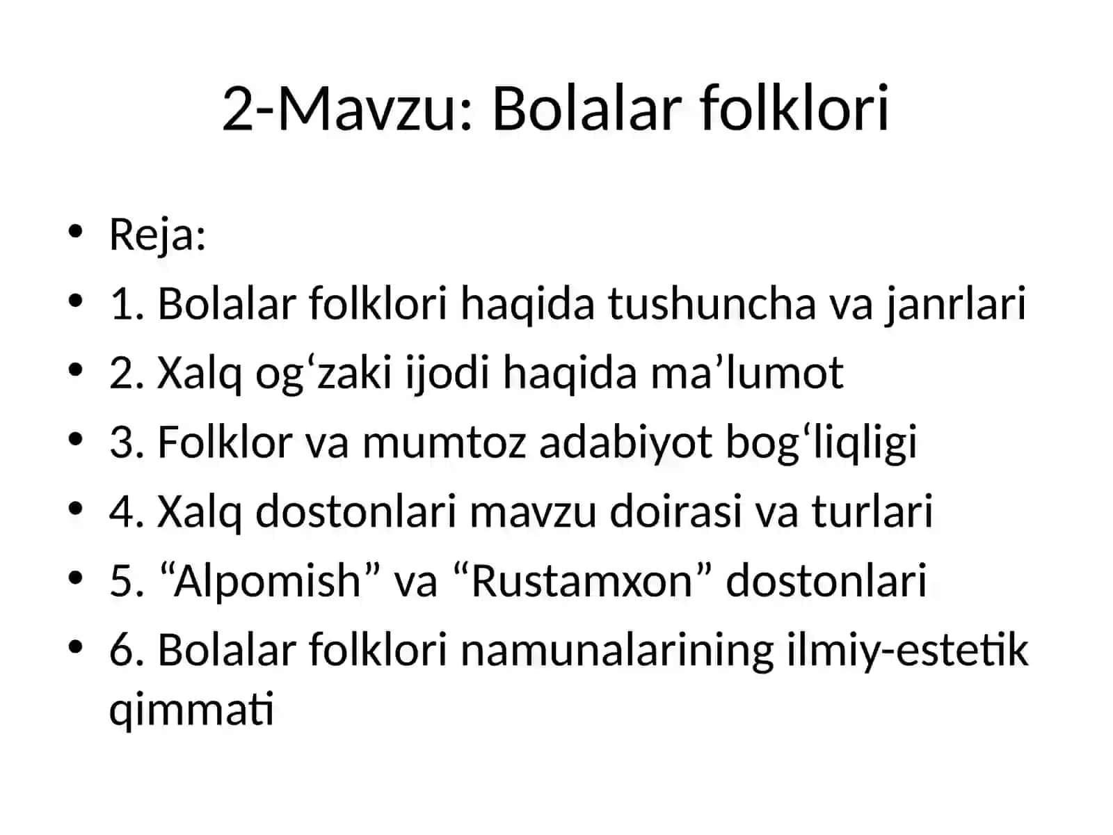 Bolalar folklori haqida tushuncha 2