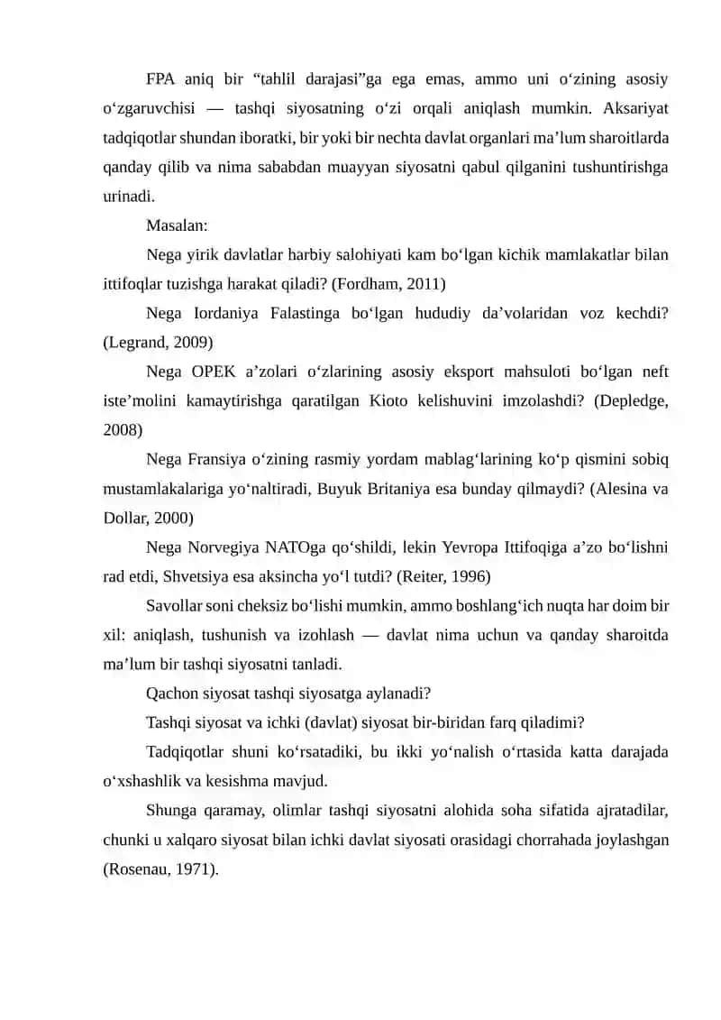 Jonathan Paquin ning Foreign Policy analysis kitobining 1- 40 sahifalari tarjimasi 2