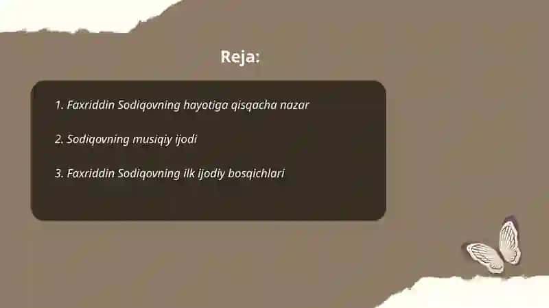 Faxriddin Sodiqov hayoti va ijodi 2