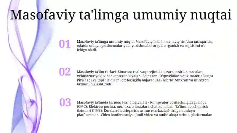 Masofadan OʻQitishning Turlari Va Tarmoqlar 2