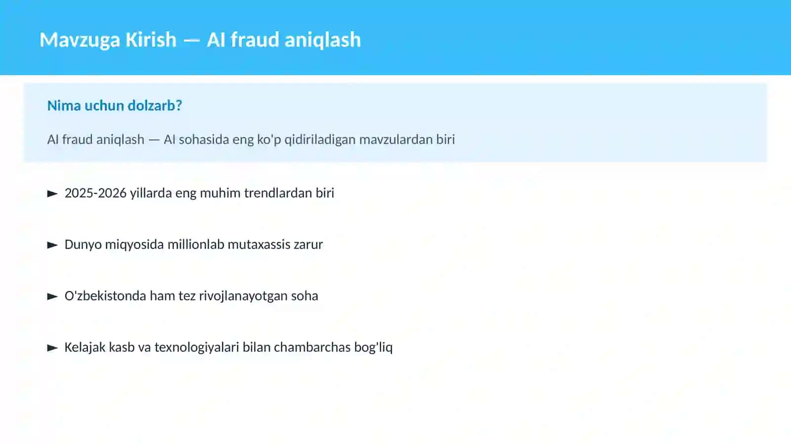 AI fraud aniqlash 2