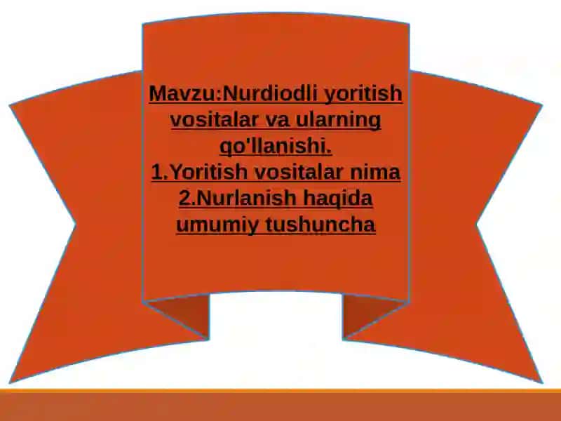 Nurdiodliyoritishvositalarvaularningqo'llanishi 2
