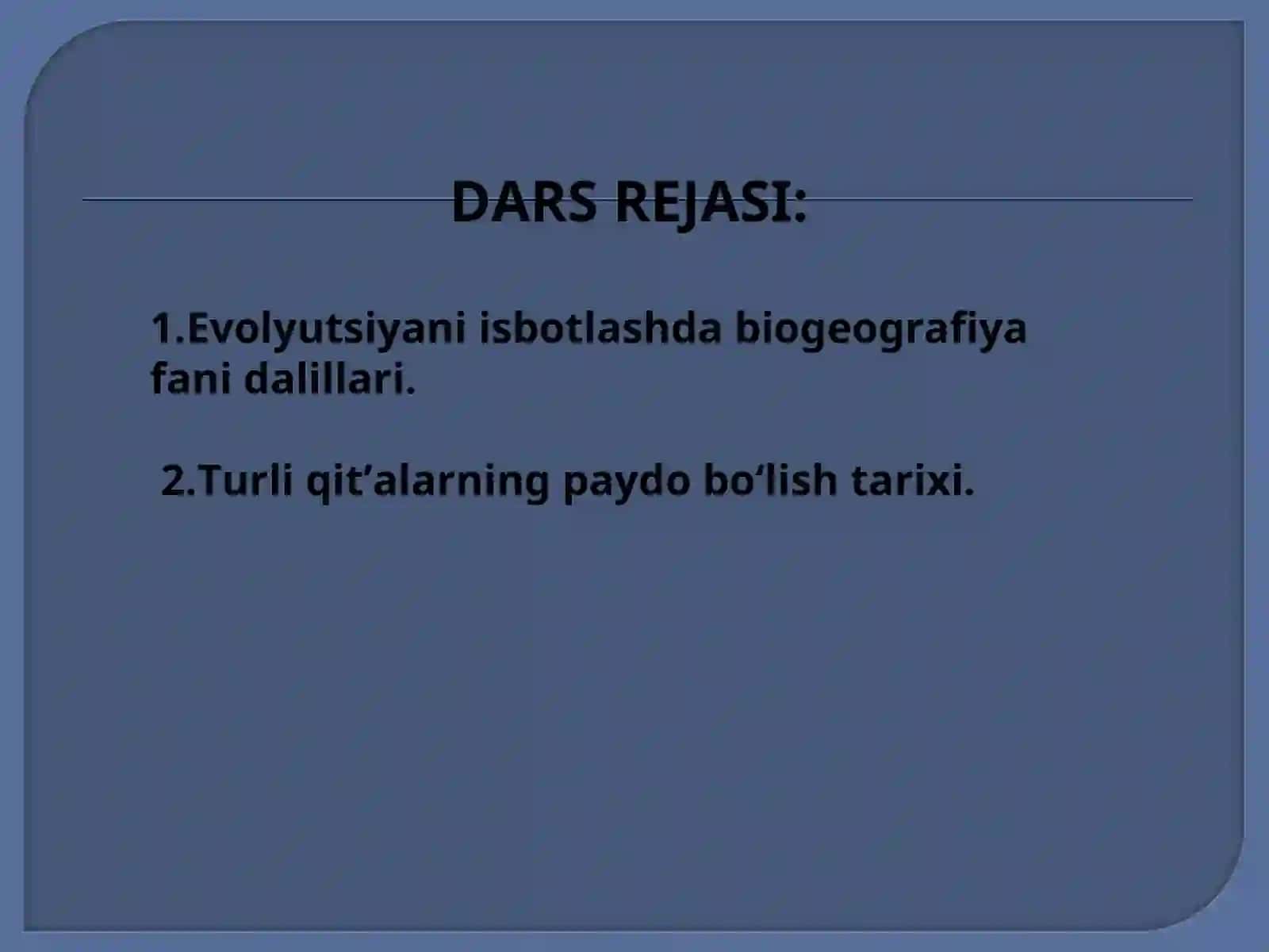 Evolyutsiyani isbotlashda biogeografiya fani dalillari 2